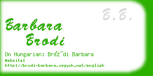 barbara brodi business card